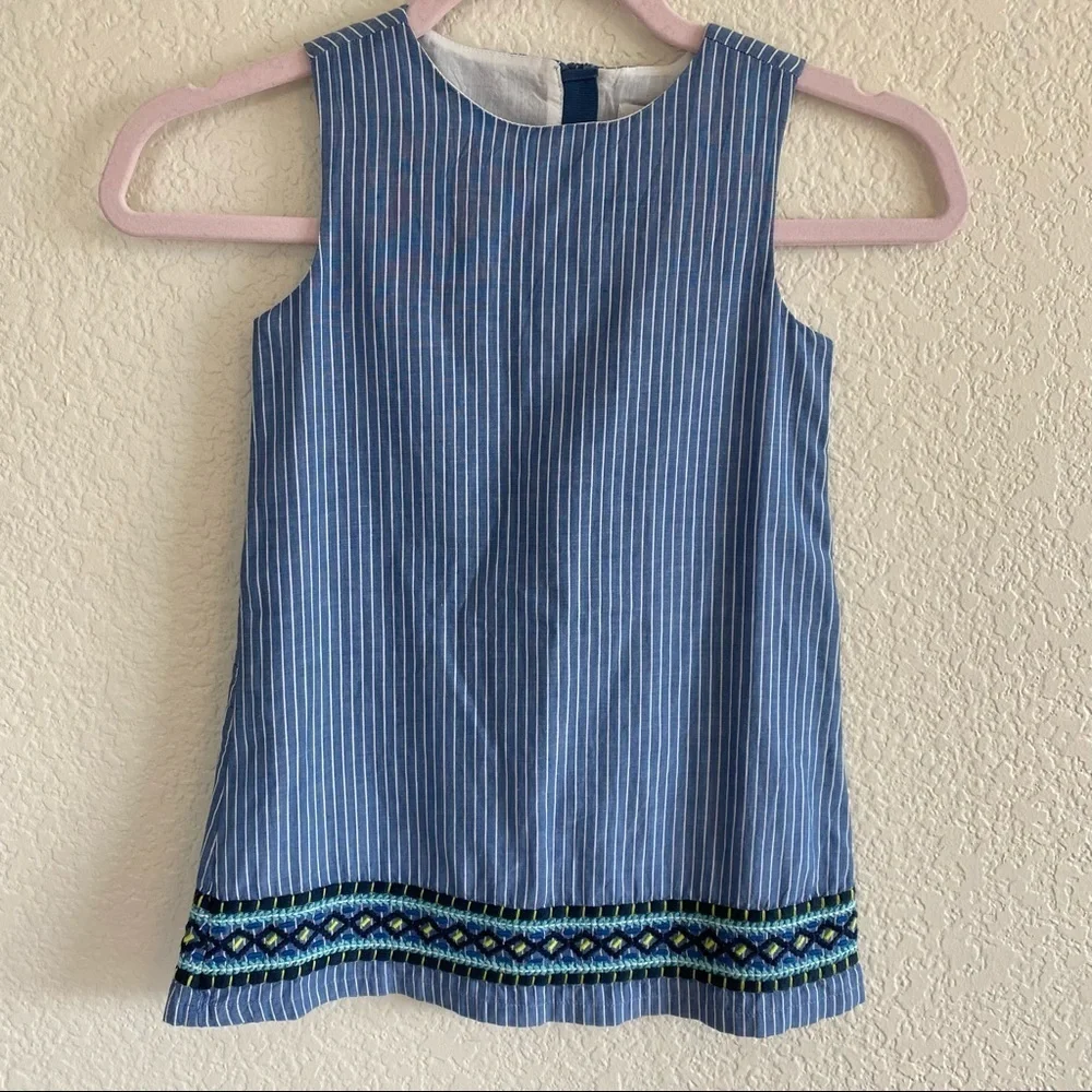 Vineyard Vines Yarn Dye Stripe Shift Dress Yacht Blue